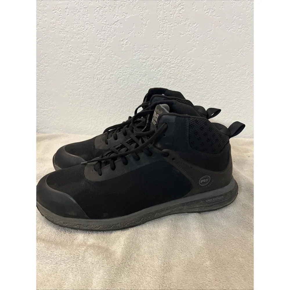 Timberland PRO COMPOSITE TOE Size 15W Wide Athletic SHOE Mid‎ Black A1S5M Men's